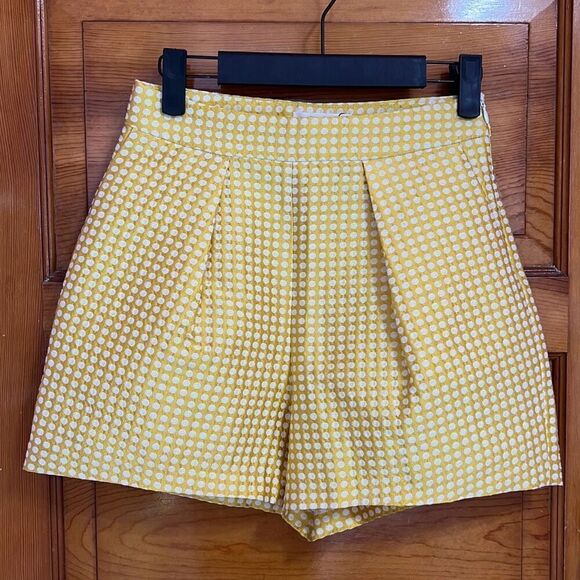 Bonpoint Buttercup Yellow White Dot Flash Shorts Women’s Extra Small - Picture 1 of 9